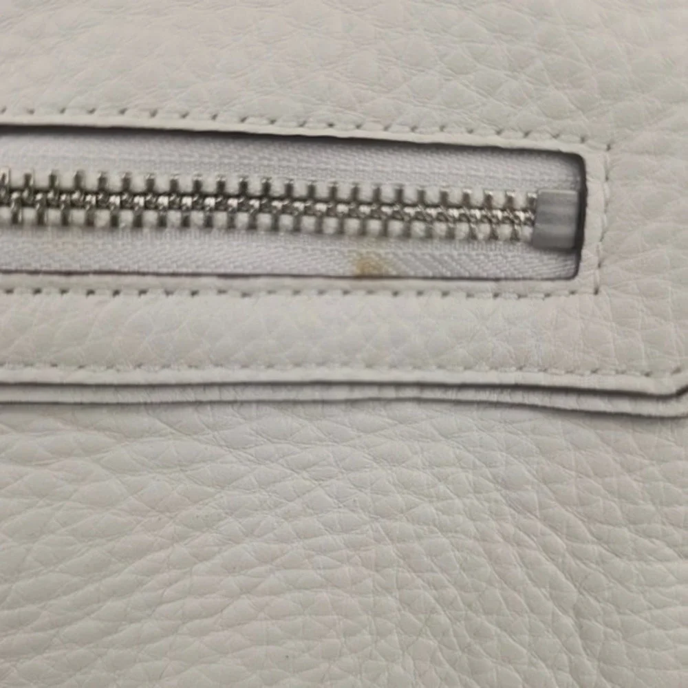 Coach Pinnacle Louisa Satchel Shoulder Bag Leather White Crossbody